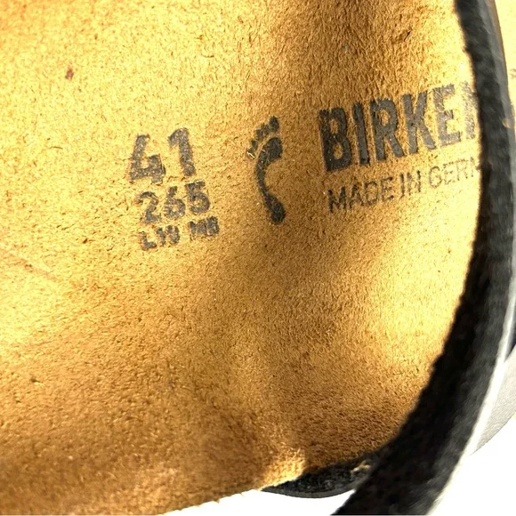 Birkenstock Black Sandals with Adjustable Straps and Cork Footbed - Picture 6 of 11